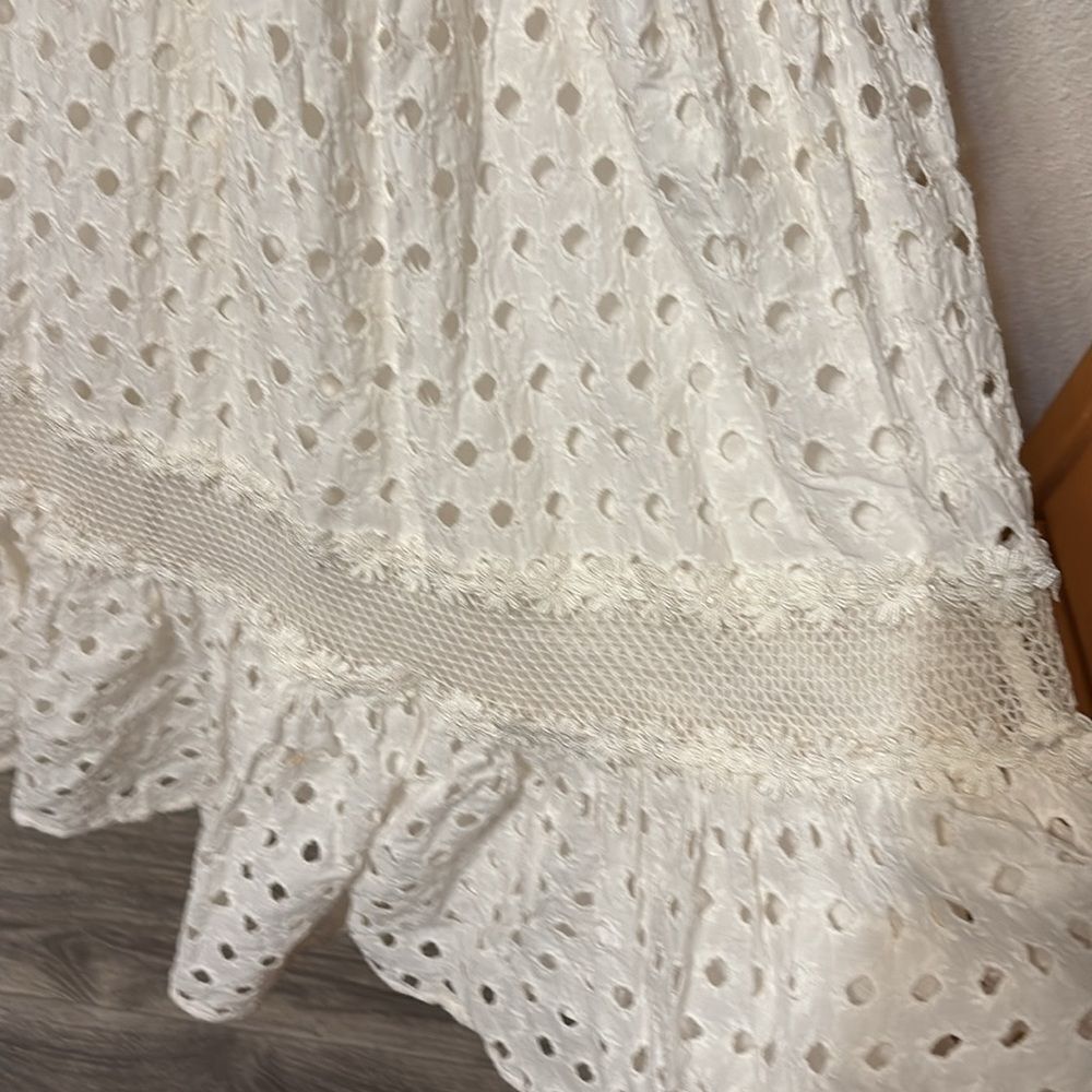 Anthropologie Leifnotes Sleeveless Eyelet Maxi Dress Size 6 - Picture 5 of 7